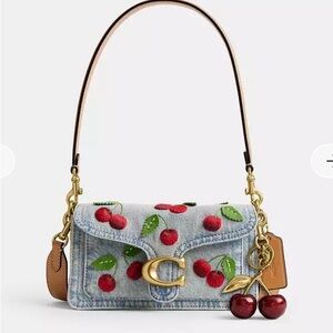 NWT Coach SMALL Cherry Denim Tabby 20 Shoulder Bag Crossbody